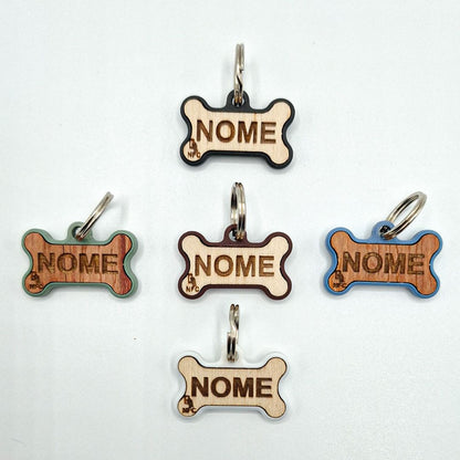 Medaglietta NFC Cane con Profilo Digitale – Osso ALI – Blu Avio – Personalizzata