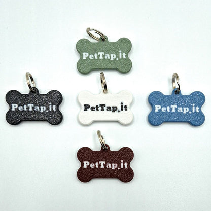 Medaglietta NFC Cane con Profilo Digitale – Osso ALI – Bordeaux – Base