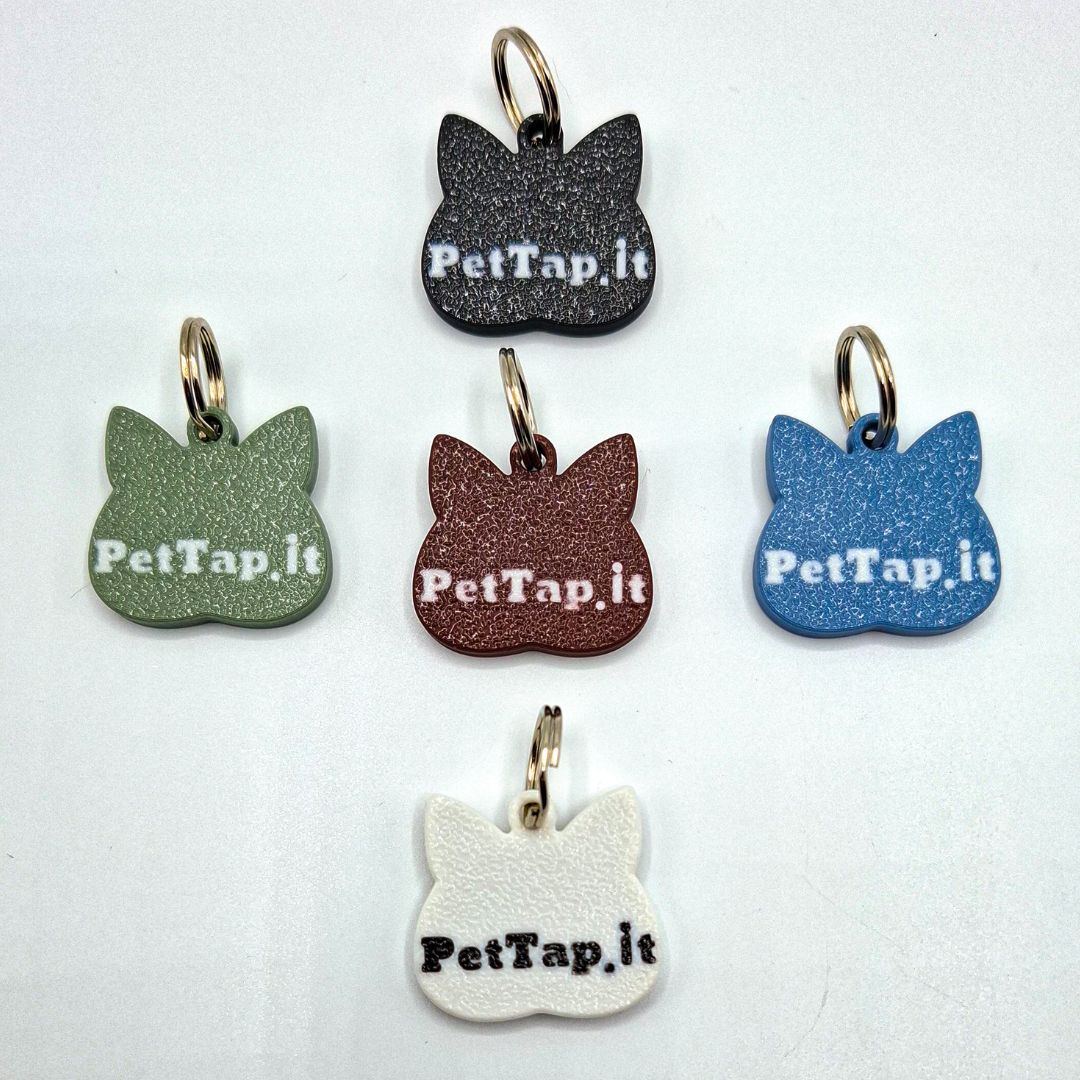 Medaglietta Baffo ALBI - Blu Avio