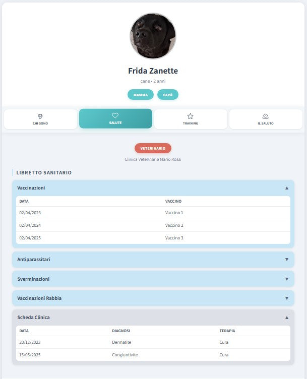 Medaglietta NFC Cane con Profilo Digitale – Osso ALI – Bordeaux – Base