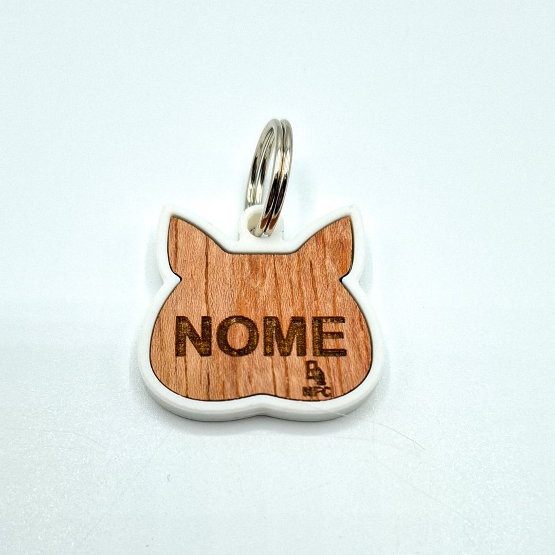 Medaglietta Baffo ALBI - Bianco