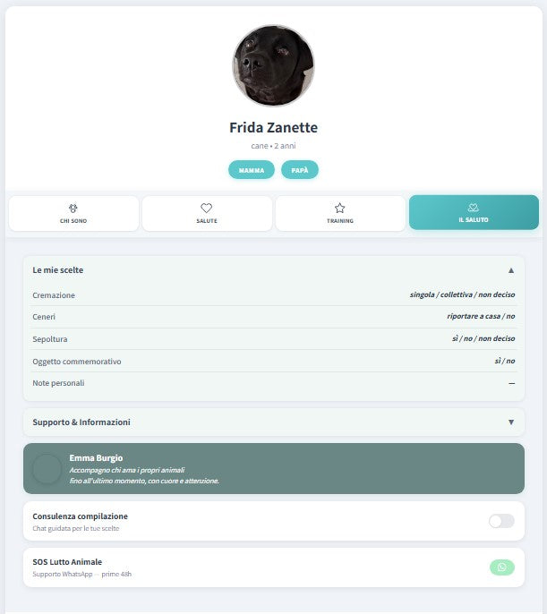 Medaglietta NFC Cane con Profilo Digitale – Osso ALI – Bordeaux – Base