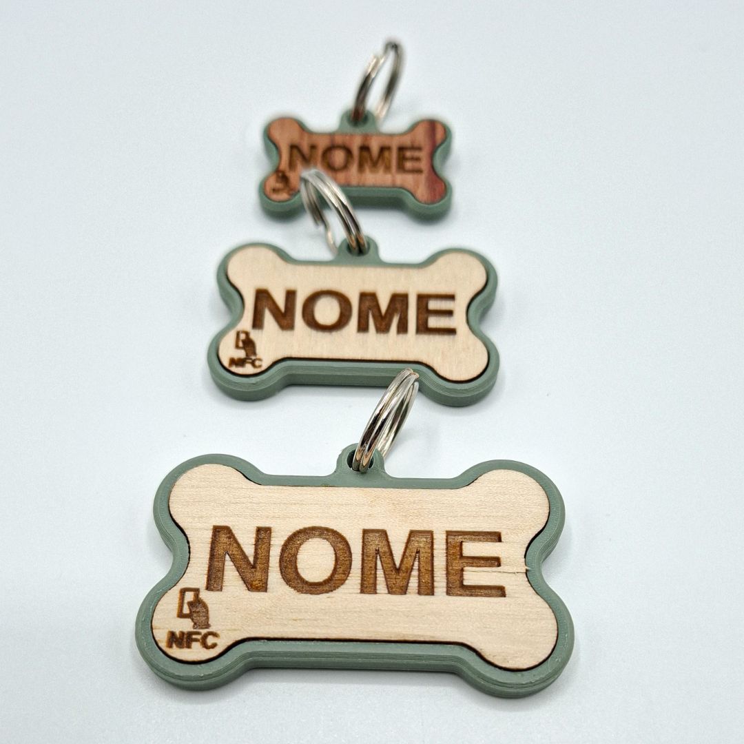 Medaglietta Osso ALI - Verde Salvia