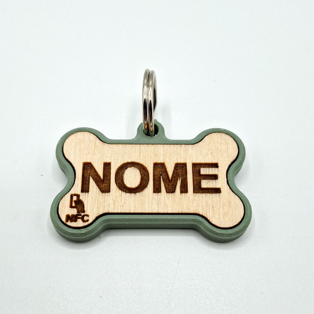 Medaglietta Osso ALI - Verde Salvia