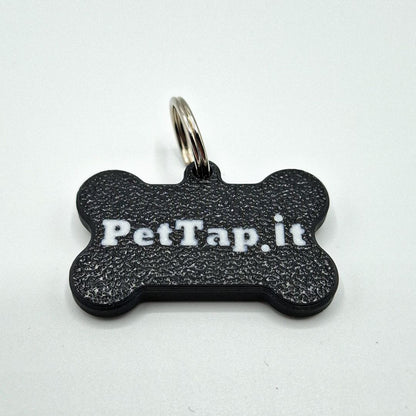 Medaglietta NFC Cane con Profilo Digitale – Osso AL – Nero – Personalizzata